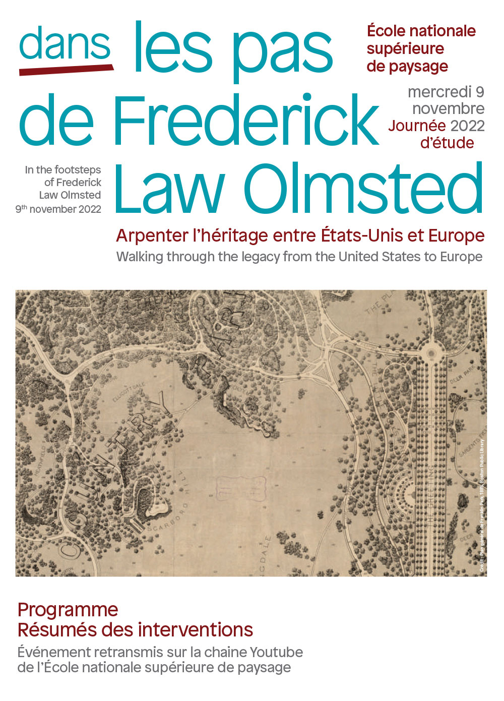 Dans les pas de Frederick Law Olmsted, Arpenter l'héritage entre États-Unis et Europe
